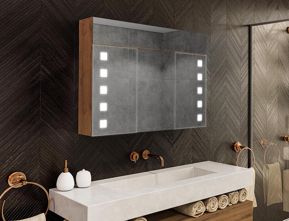 Mobilleto con specchio a LED