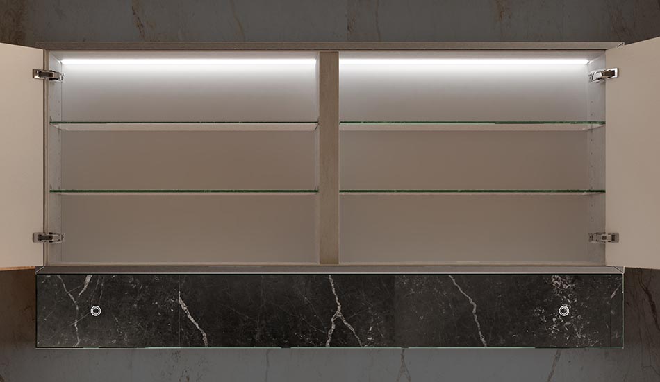 Meuble Lily avec miroir lumineux pour salle de bain – armoire de salle de bain | ARTFORMA