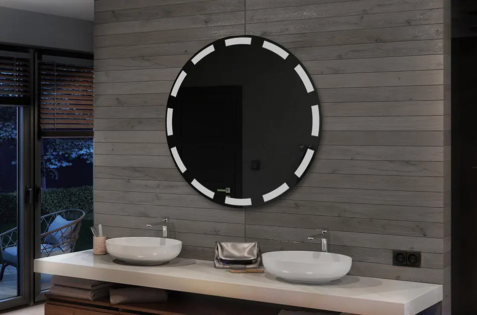 Specchio Da Bagno Con LED EMKE 50x70 Cm - Sbrinatore Touch E Antiappannamento IP44