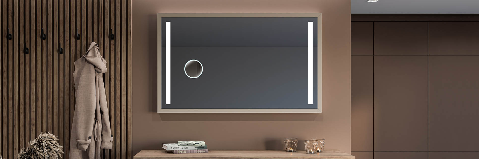 Lo specchio ingrandisce tre volte.