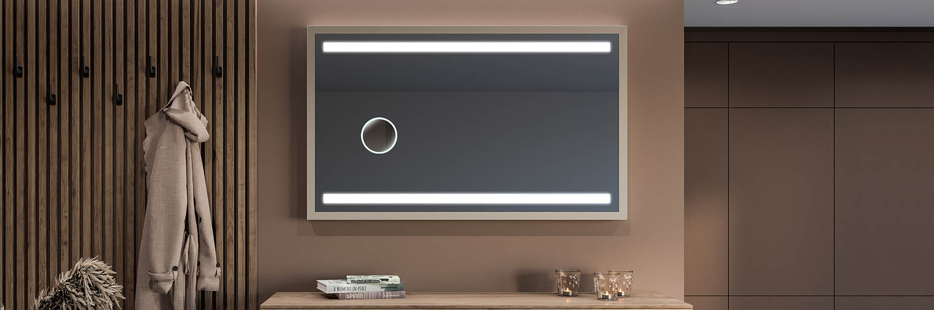 Lo specchio ingrandisce tre volte.