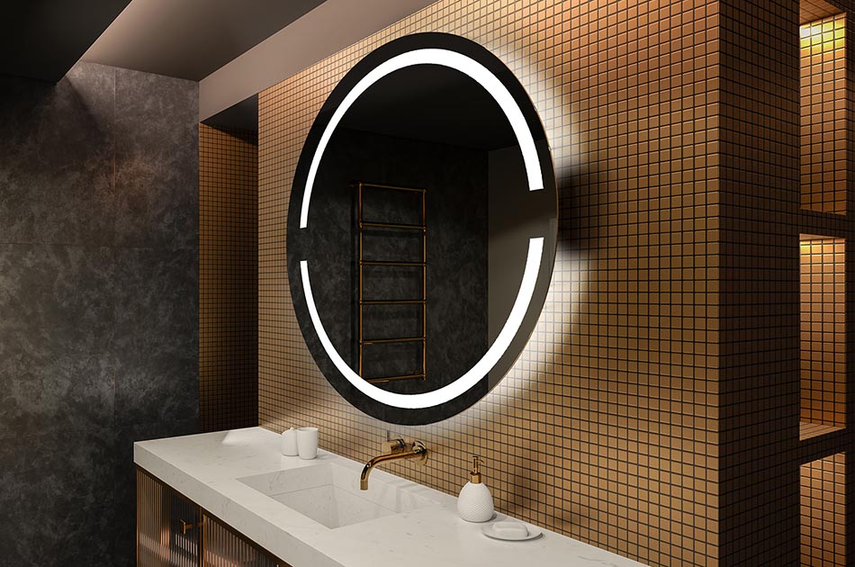 Miroir Premium rond avec lumière intégrée – miroir décoratif | ARTFORMA