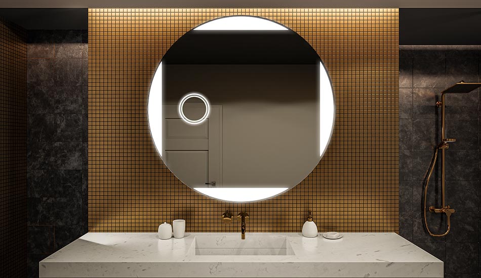 Miroir circulaire pour salle de bain élégante – miroir mural | ARTFORMA