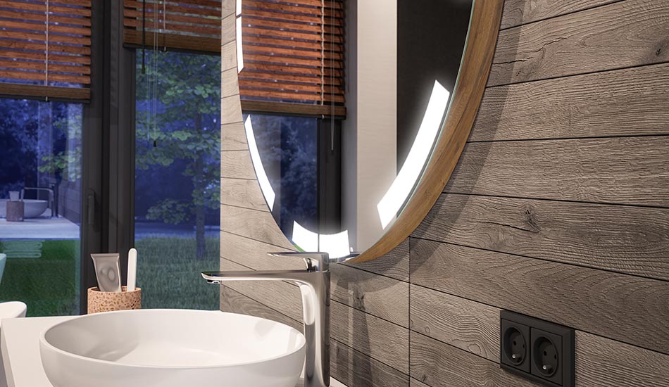 Miroir LED rond avec lumière d’ambiance – miroir lumineux | ARTFORMA