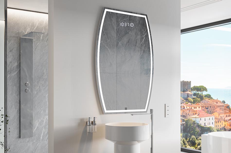 Miroir irrégulier avec éclairage LED d’ambiance – miroir décoratif | ARTFORMA