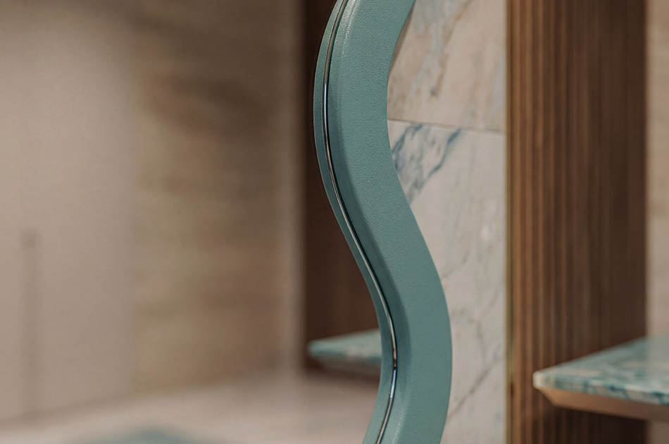 Specchio con cornice in MDF
