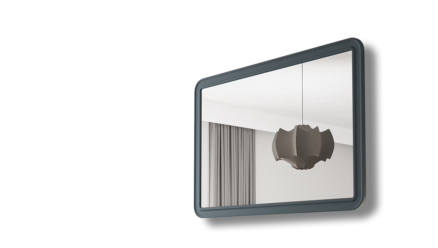 Specchi con cornice in legno massello di rovere con retroilluminazione a LED