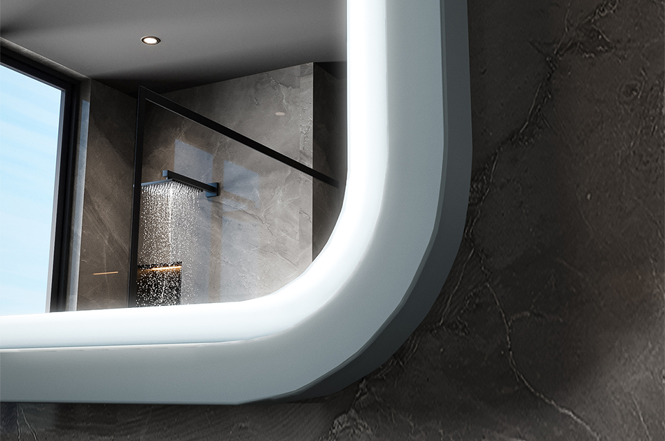 Specchio con cornice in MDF