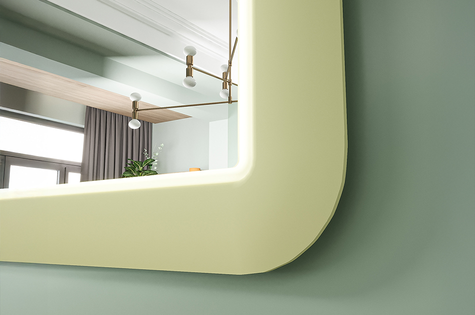 Specchio con cornice in MDF