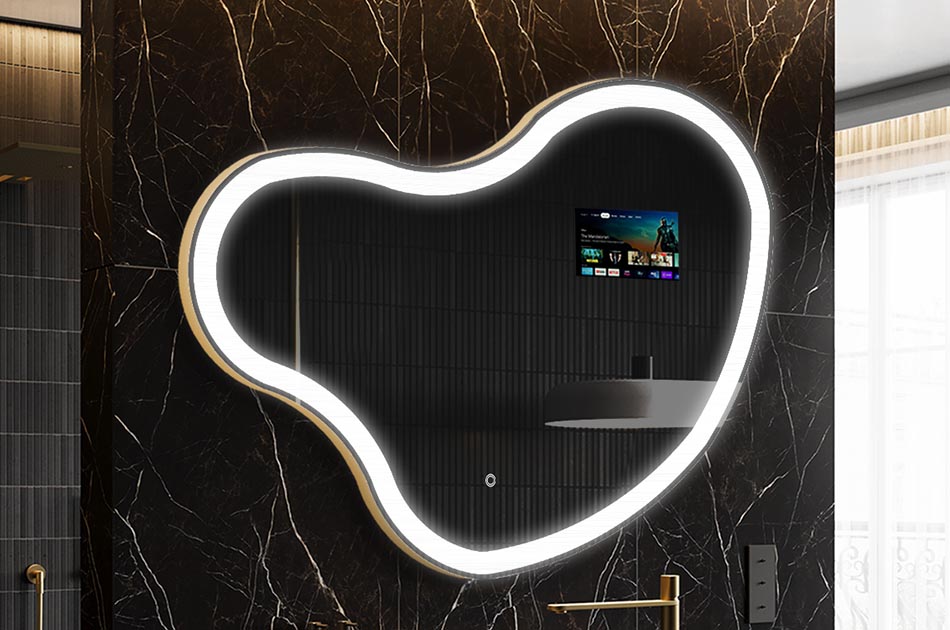 Miroir connecté au design organique – miroir intelligent | ARTFORMA