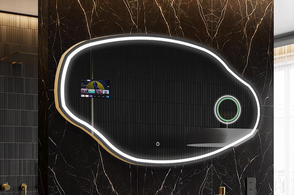 Miroir connecté au design organique – miroir intelligent | ARTFORMA