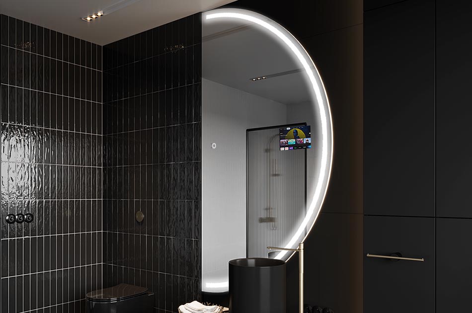 Miroir connecté au design organique – miroir intelligent | ARTFORMA