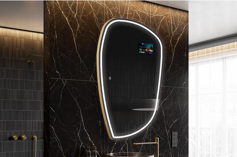 Miroir connecté au design organique – miroir intelligent | ARTFORMA