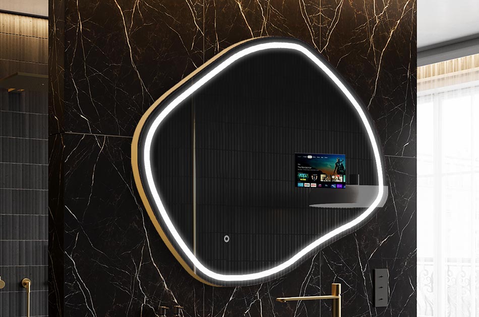Miroir connecté au design organique – miroir intelligent | ARTFORMA