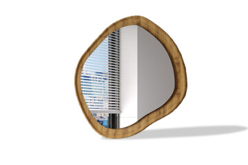 Specchi in una cornice di legno