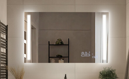 Specchi classici rettangolari con illuminazione