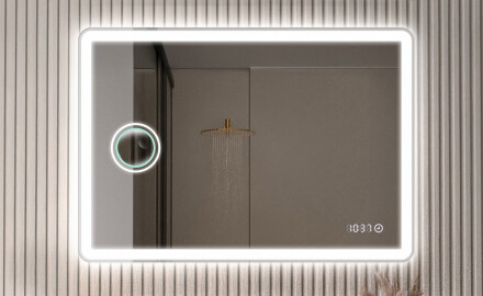 Specchi classici arrotondati con illuminazione