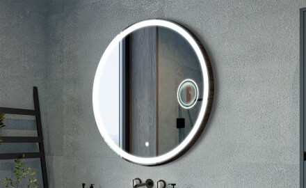 Specchi rotondi con copertura decorativa