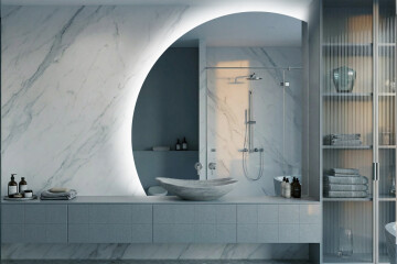 Specchio a quarto di cerchio