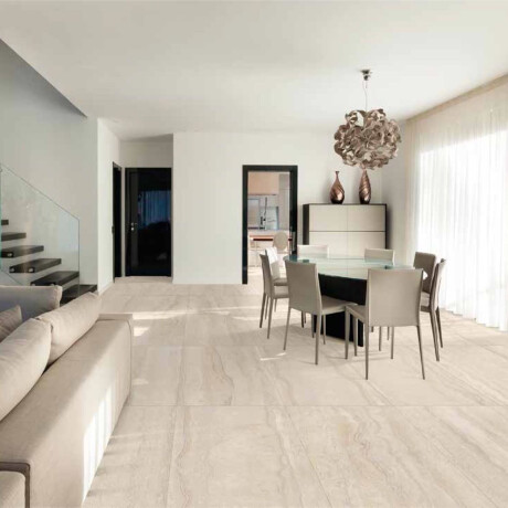 Piastrelle in gres porcellanato per pavimenti 60x120 cm, beige opaco A4H1063 Memento Travertino Ambra Mat #1