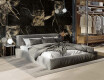 Gres smaltato per pavimenti 60x120, nero con venature dorate, lucido, rettificato A4H109 Pierre Black