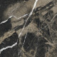 Gres smaltato per pavimenti 60x120, nero con venature dorate, lucido, rettificato A4H109 Pierre Black #17