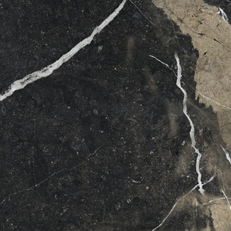 Gres smaltato per pavimenti 60x120, nero con venature dorate, lucido, rettificato A4H109 Pierre Black #26