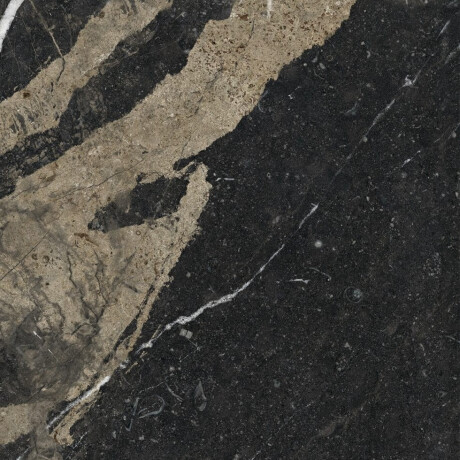 Gres smaltato per pavimenti 60x120, nero con venature dorate, lucido, rettificato A4H109 Pierre Black #28