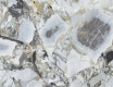 Piastrelle in gres porcellanato per pavimenti 120x120, marmo bianco con venature dorate, lucido A4H1120 Bellezza Bianca