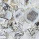 Piastrelle in gres porcellanato per pavimenti 120x120, marmo bianco con venature dorate, lucido A4H1120 Bellezza Bianca #1