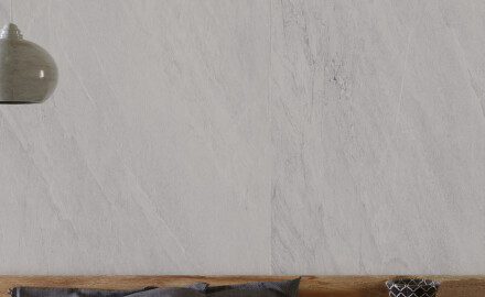 Gres smaltato per pavimenti 120x280 cm, grigio chiaro effetto pietra opaco A4H1125 Agathos White