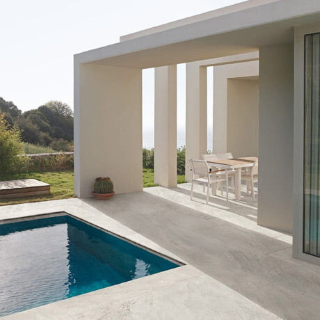 Gres smaltato per pavimenti 60x120 cm, grigio chiaro effetto pietra, opaco, A4H1127 Agathos White #6