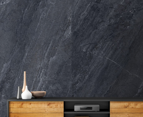 Gres smaltato per pavimenti 120x280 cm, antracite, effetto pietra, opaco, A4H1137 Agathos Anthracite