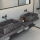 Gres smaltato per pavimenti 120x120 cm, antracite, effetto pietra, opaco, A4H1138 Agathos Anthracite #7