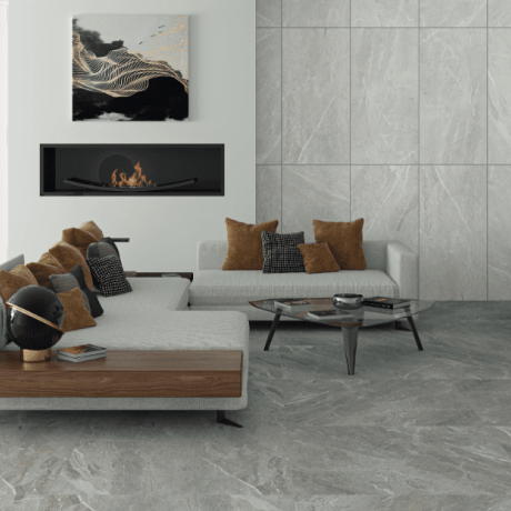 Gres smaltato per pavimenti 60x120 cm grigio chiaro opaco rettificato A4H125 Materia Pearl #1