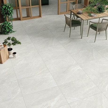 Gres smaltato per pavimenti 60x120 cm grigio chiaro opaco rettificato A4H125 Materia Pearl #2