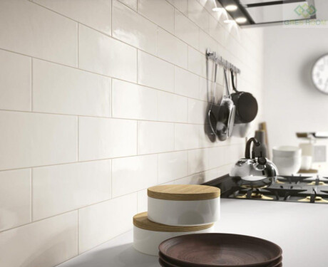 Piastrella ceramica da rivestimento 10x30, bianca opaca, piana, A4H18 Blanco Mate
