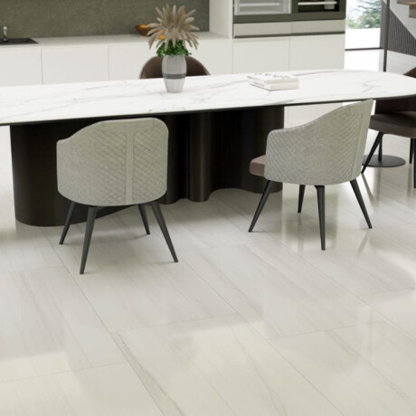 Piastrella in gres porcellanato di grande formato per pavimenti, 120×280 cm, grigia opaca con delicate venature, rettificata A4H186 Dolomite #2