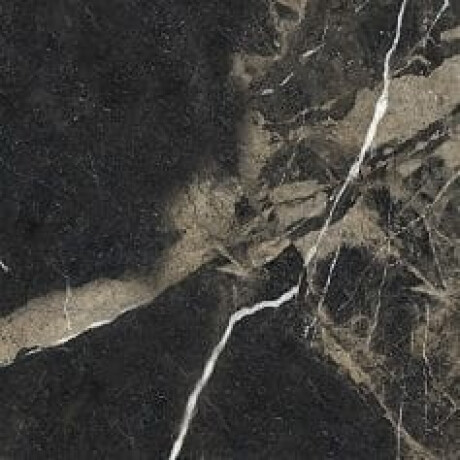 Gres smaltato per pavimenti Pierre Black 120x120 cm, nero lucido con venature dorate, rettificato A4H197 #13
