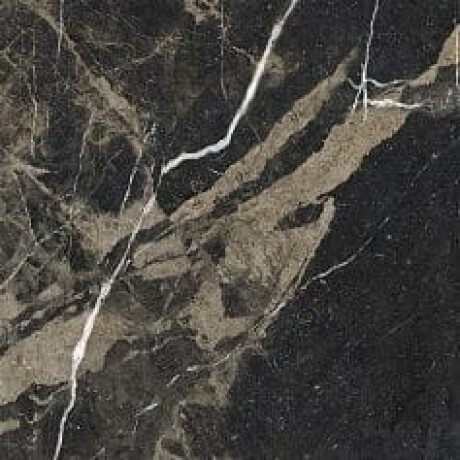 Gres smaltato per pavimenti Pierre Black 120x120 cm, nero lucido con venature dorate, rettificato A4H197 #15