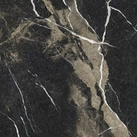 Gres smaltato per pavimenti Pierre Black 120x120 cm, nero lucido con venature dorate, rettificato A4H197 #20
