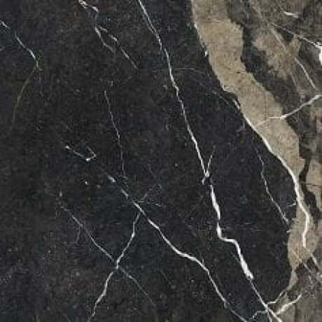 Gres smaltato per pavimenti Pierre Black 120x120 cm, nero lucido con venature dorate, rettificato A4H197 #22