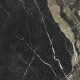 Gres smaltato per pavimenti Pierre Black 120x120 cm, nero lucido con venature dorate, rettificato A4H197 #22