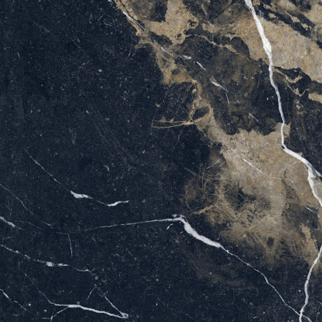Piastrella in gres porcellanato di grande formato per pavimenti, 120x280 cm, Bookmatch, nera lucida con venature dorate, rettificata, A4H203 Pierre Black #4