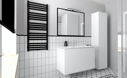 Piastrella ceramica da rivestimento 10x20 bianca opaca piana A4H23 Blanco Mate