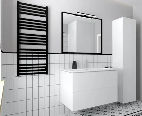 Piastrella ceramica da rivestimento 10x20 bianca opaca piana A4H23 Blanco Mate