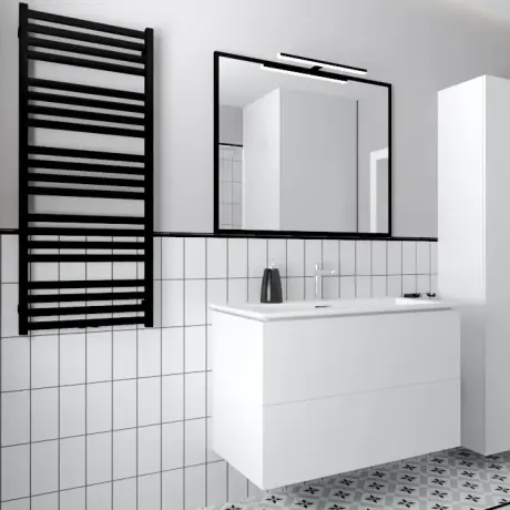 Piastrella ceramica da rivestimento 10x20 bianca opaca piana A4H23 Blanco Mate #1