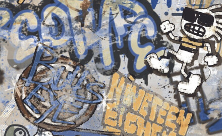 Gres smaltato per pavimenti 120x280 cm, grigio opaco, rettificato A4H248 City Graffiti Grey