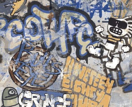 Gres smaltato per pavimenti 120x280 cm, grigio opaco, rettificato A4H248 City Graffiti Grey