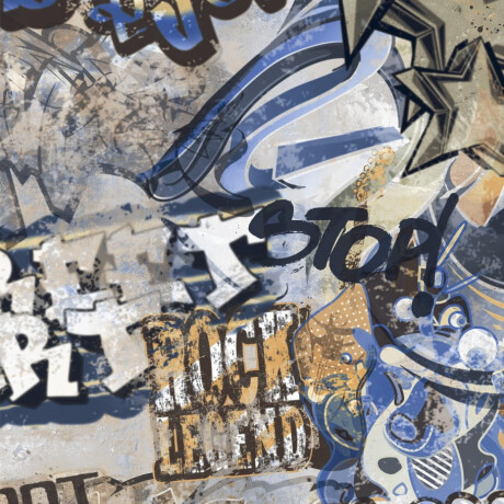Gres smaltato per pavimenti 120x280 cm, grigio opaco, rettificato A4H248 City Graffiti Grey #6